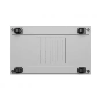 LANBERG 19 inch 42U Stand-Schrank 600x1000 mm Grau, gehärtete Glastür, LCD-Display, Flat Pack