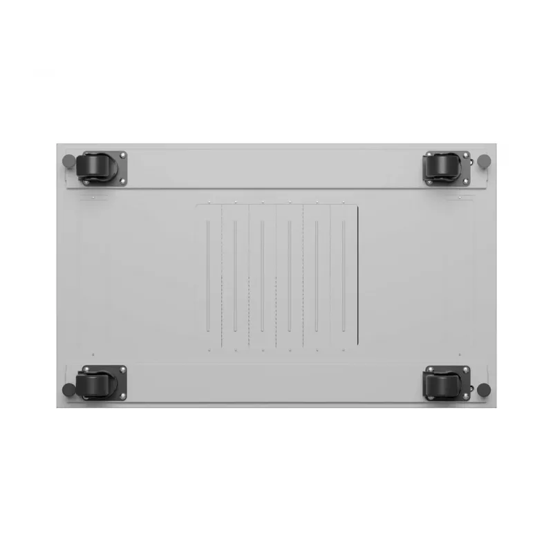 LANBERG 19 inch 42U Stand-Schrank 600x1000 mm Grau, gehärtete Glastür, LCD-Display, Flat Pack