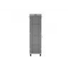 LANBERG 19 inch 42U Stand-Schrank 600x1000 mm Grau, gehärtete Glastür, LCD-Display, Flat Pack