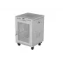 Lanberg 19 Zoll 15U 600x800 Grauer Standschrank mit perforierter Tür und LCD (Flat Pack)