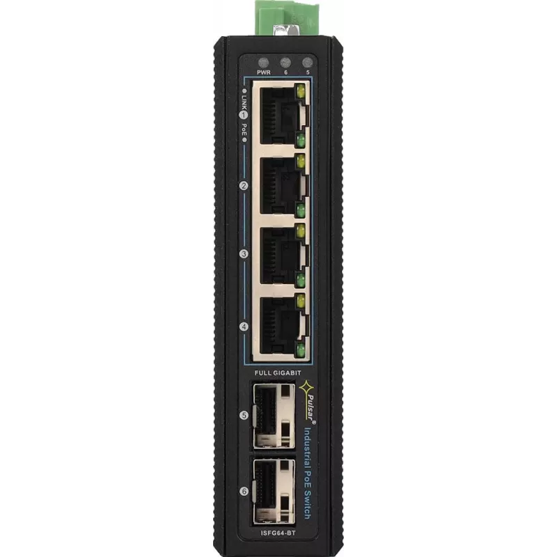 PULSAR ISFG64-BT Industrial Switch (4x PoE, 2x SFP)
