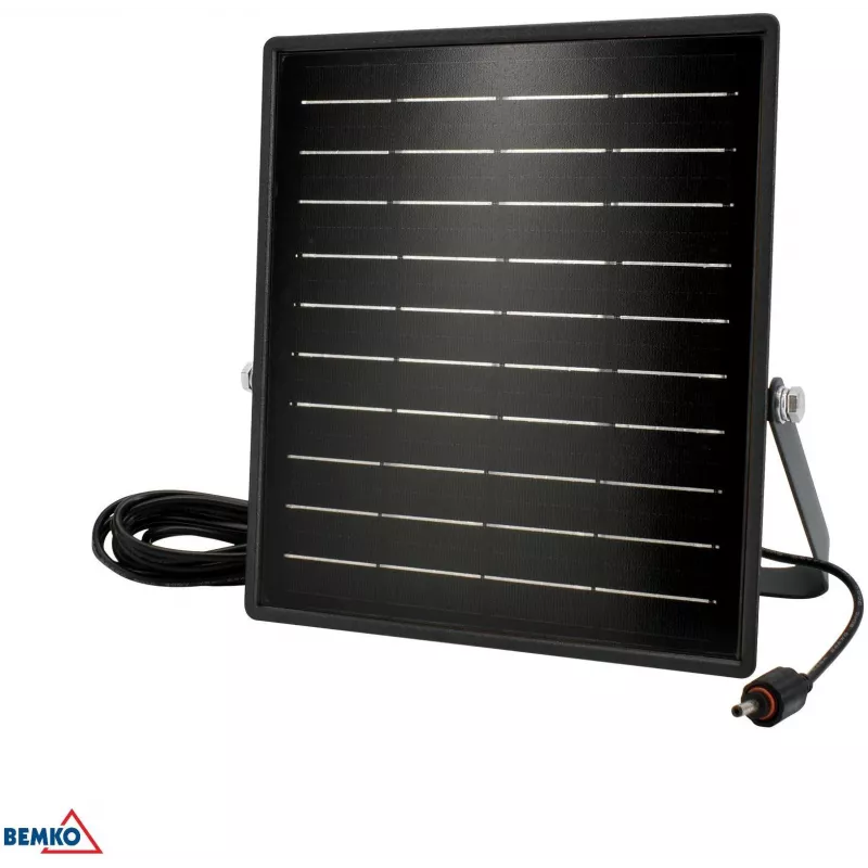 BEMKO SOLPAR Solar LED Flutlicht 10W 1500lm 3000/4000K IP65 Schwarz mit PIR-Sensor