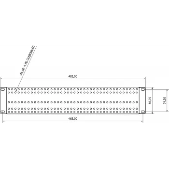 ATTE ADD-RACK2U1 2U 19-Zoll Rack-Montageadapter mit einfachen Montagelöchern, schwarz