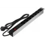 DELTA PD-7/RACK Steckdosenleiste 7 Steckdosen 19-Zoll Rackmontage 1U Schuko Schwarz