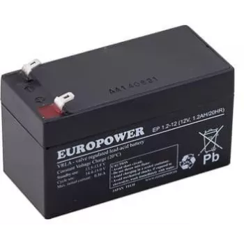 EUROPOWER EP 1.2-12 AGM Akku 12V 1,2Ah (6-9 Jahre Lebensdauer)