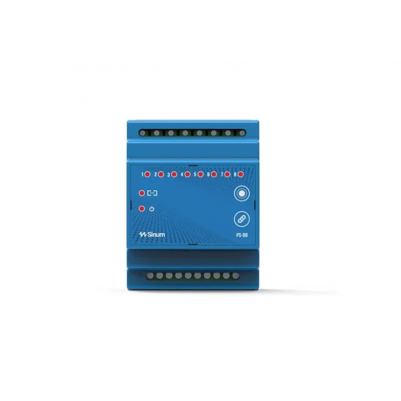 Wireless DIN Rail Relais PS-08 Blau Tech Sterowniki