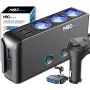 MBG Line HC67C Dualer Zigarettenanzünder-Steckdosen-Splitter mit 3 USB-A-Anschlüssen, 120 W, Schwarz