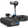 MBG Line HS75AD Zigarettenanzünder-Splitter mit 2 Steckdosen und 3 USB-Anschlüssen, 75 cm Kabel, Schwarz