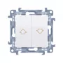 KONTAKT SIMON 10 Module Weißer Jalousie-Steuertaster Pfeil Schraubklemmen 10A 250V