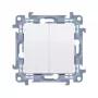 KONTAKT SIMON 10 Module Weißer Taster 2x 2Z Schraubklemmen 10AX 250V