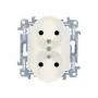 KONTAKT SIMON 10 Module Weiße Steckdose 2x Typ F mit Kindersicherung Schraubklemmen 16A 250V