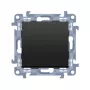 KONTAK-SIMON Kontakt Simon 10 Module Einpoliger Schalter, Matt Schwarz, Steckklemmen, 10AX 250V