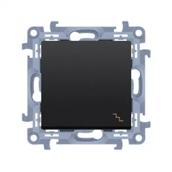 Kontakt Simon 10 Universalschaltermechanismus 1-Modul Matt Schwarz 10AX 250V Selbstklemmend