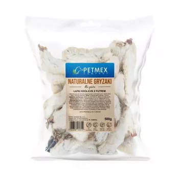 PETMEX Kaninchenpfoten mit Fell Hundekauartikel 500g