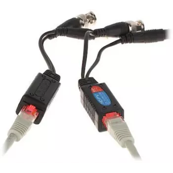 DELTA TR-1RJ-HD Passives Video-Balun-Set (2 Einheiten) - 8MP 4K HD-CVI/HD-TVI/AHD/CVBS, BNC auf RJ45, Schwarz
