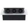 DELTA FPS-3S/CABLE Möbel-Steckdosenleiste mit 3 Steckdosen, 1,5 m Kabel, Schwarz