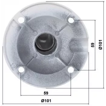 DELTA Teleskop-Deckenhalterung für Kameras BR-60X120 Weiß