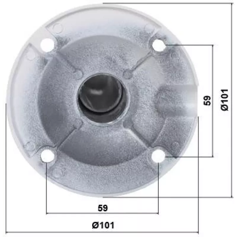 DELTA Teleskop-Deckenhalterung für Kameras BR-60X120 Weiß