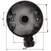 DELTA STG-1280ZJ-DM46(BLACK) Anschlussdose / Kamerahalterung, Schwarz, Aluminiumlegierung