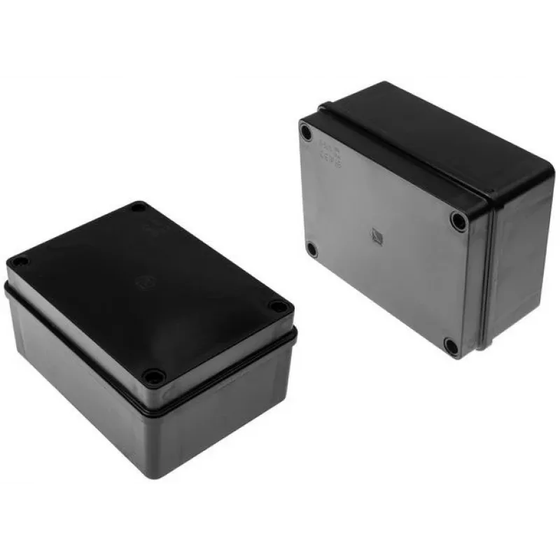 Hermetischer Abzweigkasten 150x110x70mm IP65 halogenfrei Schwarz PAWBOL S-B316C