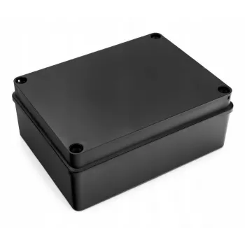 Hermetischer Abzweigkasten 190 x 140 x 70 mm ohne Kabelverschraubungen IP65 halogenfrei schwarz PAWBOL S-B416C