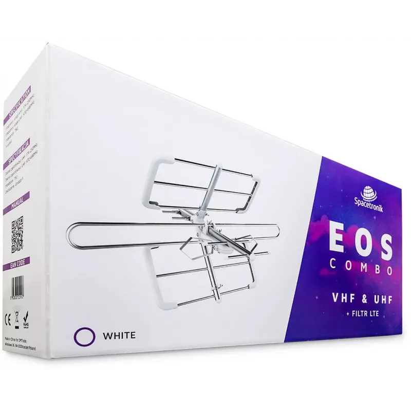 Spacetronik EOS Combo White Passive DVB-T/T2 Antenne