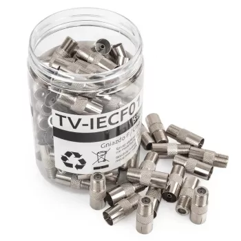 Spacetronik F-Type / IEC Koaxialstecker-Modul - 100 Stück Weiß
