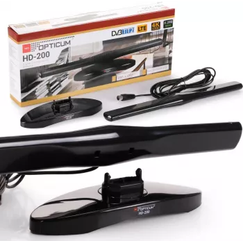 OPTICUM ANT0136 HD-200 Indoor DVB-T2 Aktivantenne Schwarz