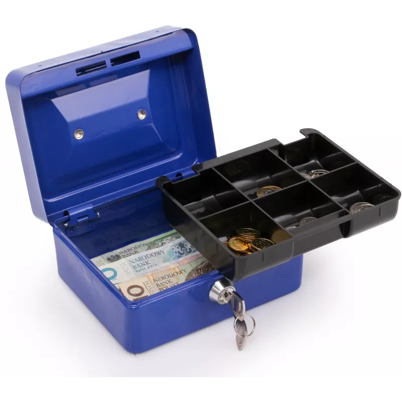 RED EAGLE BOX-150 Metall-Geldkassette mit Zylinderschloss, rot