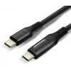 USB-C auf USB-C Kabel mit LCD-Leistungsanzeige, 3m, 45W PD, Schwarz