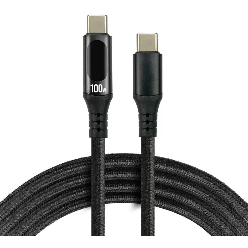 USB-C auf USB-C Kabel 100cm 100W PD LCD Display everActive CBB-1PD5L