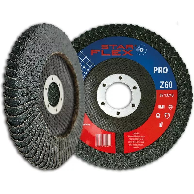 PSG Star Flex Fächerscheibe 125x22,23mm P60 Zirkonkorund für Winkelschleifer