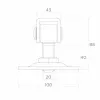 PSG Adjustable Weld-on Hinge 61.019.01 with Mounting Plate 100x100x4mm - M20 Thread (Galvanized Eye)