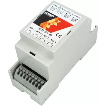 ROPAM RM5-12V-4P 4-Kanal 12V DC SPDT Relaismodul mit LED-Anzeigen