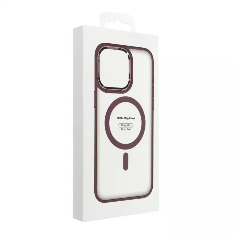 OEM Case für iPhone 17 Pro Max Matte Mag Cover kompatibel mit MagSafe Rot