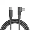 Forcell F-Energy CC-1Deg USB-C auf USB-C Kabel 100W PD QC4.0 5A 2m Schwarz 90° abgewinkelt