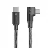 Forcell F-Energy CC-1Deg USB-C auf USB-C Kabel 100W PD QC4.0 5A 2m Schwarz 90° abgewinkelt