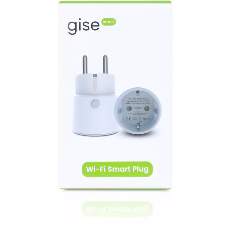 GISE SP-02 Smart Wi-Fi Plug mit Energieüberwachung, 16A, 3680W, Tuya-kompatibel