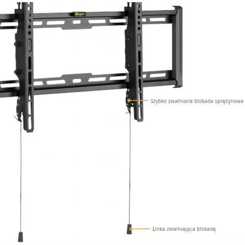 GETFORT GF-T3780-75 Neigbare TV-Wandhalterung für LED/LCD 37-80 Zoll, 75 kg, VESA 650x405 mm, Schwarz