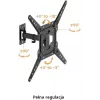 GETFORT GF-FM2365-30 Vollbewegliche TV-Halterung für LED/LCD 23-65 Zoll, 30 kg, VESA 400x400, Schwarz