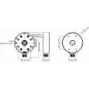 MITON MT-P1280-D21-B Aufputz-Abzweigdose, Grau (RAL 7035), IP65, IK07, ABS