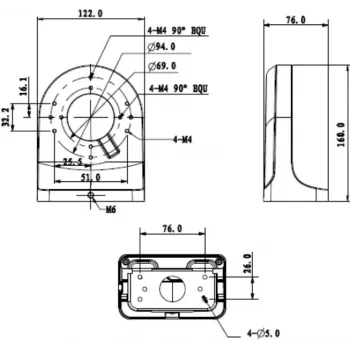 MITON MT-P204W Aufputz-Abzweigdose IP65 Weiß