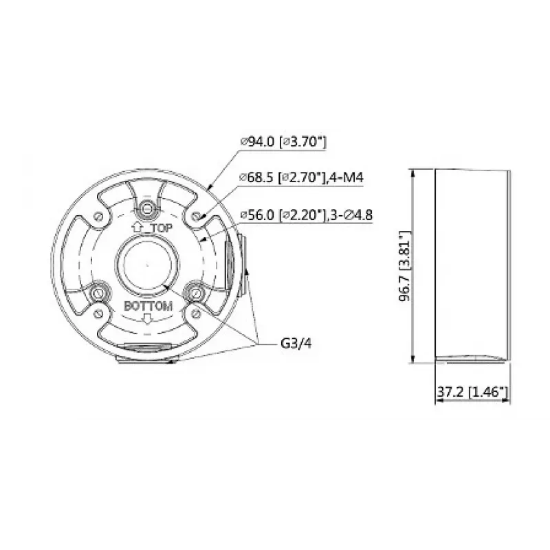 MITON MT-P13A-B Aufputz-Gehäuse 1-Port Keystone Weiß