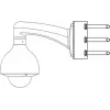 MITON MT-P150V2 Pole Mount Adapter Weiß