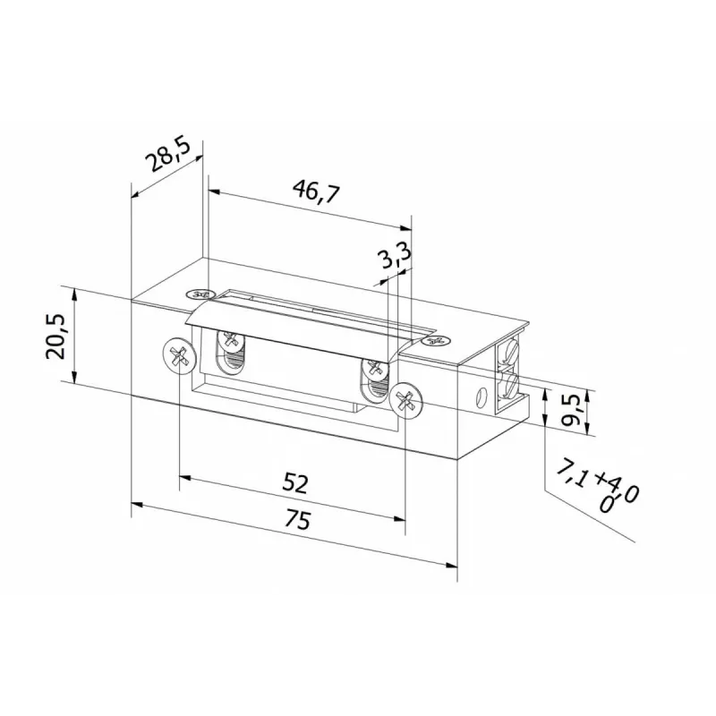 BIRA HARTTE S12UP Elektriköffner S Serie 12V AC/DC mit interner Speicherfunktion