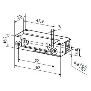 BIRA HARTTE XS12UP Elektrischer Türöffner 12V AC/DC mit interner Speicherfunktion, XS Serie (R5)
