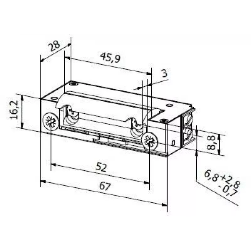 BIRA HARTTE XS00UW Elektrischer Türöffner 12-24V AC/DC mit mechanischem Freigabeschalter