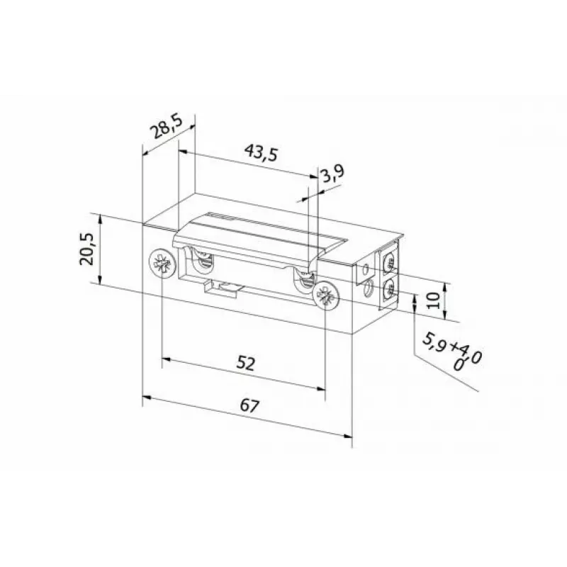 BIRA ES1-001 Symmetrischer Elektro-Türöffner 12V AC/DC Basic