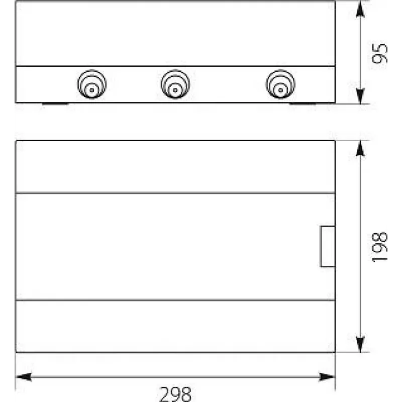 ELEKTRO-PLAST OPATÓWEK SRn-12 Aufputz-Verteiler 12 Module 1 Reihe IP40 transparente Tür