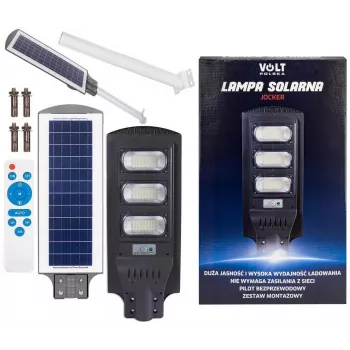 VOLT POLSKA Solarleuchte JOCKER 120 + 12W Panel + Fernbedienung